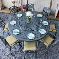 Preview: Olivia Table - Slate (8 seater set)