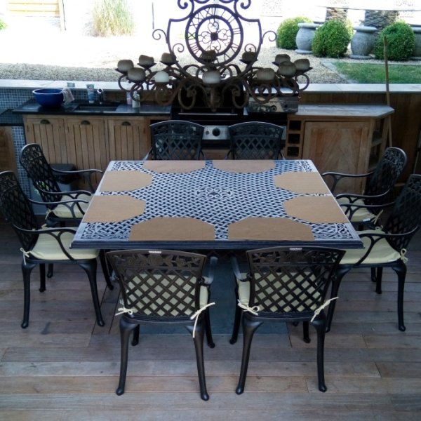Tanya Table - Antique Bronze (8 seater set)