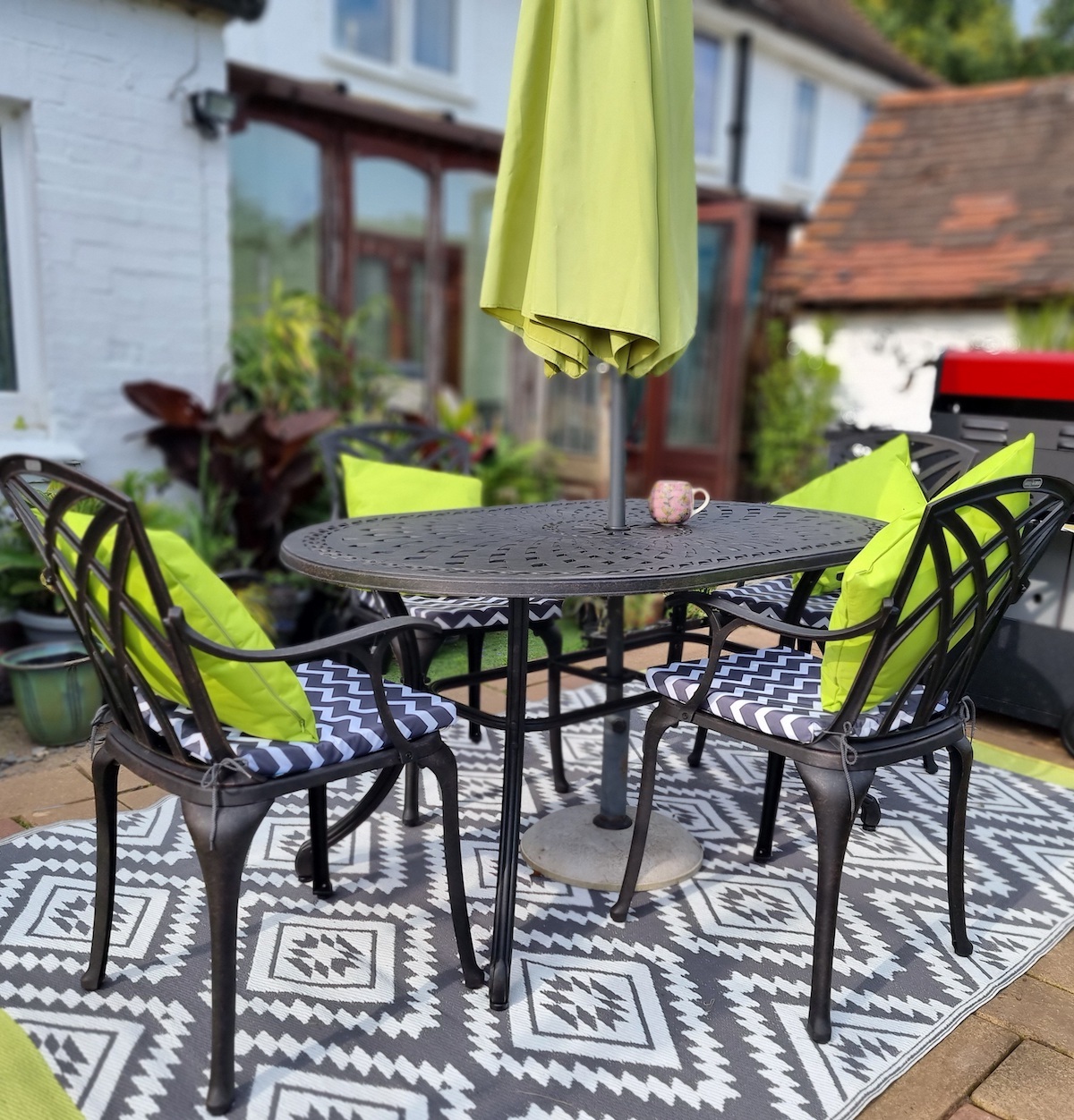 Outdoor rugs for Metal Patio Furniture