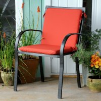 Preview: Terracotta garden chair high back cushion 1