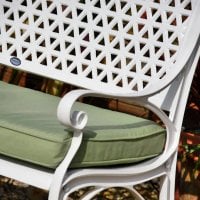 Preview: White_July_Self_Assembly_Metal_Garden_Bench_Cast_Aluminium_6