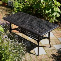 Preview: Rectangular_Cast_Aluminium_Metal_Garden_Furniture_Side_Table_1