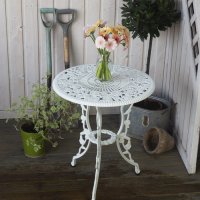 Preview: London Rose Table - White (2 Seater Set)