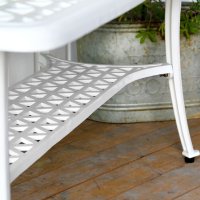 Preview: White claire aluminium garden side table 6