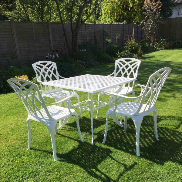 Lucy Table - White (4 seater set)